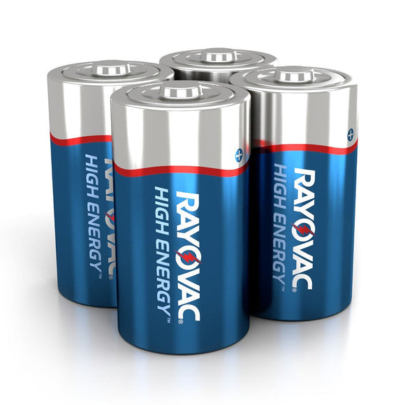 Rayovac D HIGH ENERGY™ Alkaline Batteries 4 Pack (D4)