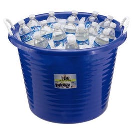 Rope-Handle Utility Tub, Blue, 17-Gal.