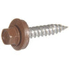 Sheet Metal Self-Piercing Screws, Hex Head, Brown Ceramic Coat, 10 x 1-In, 1-Lb.