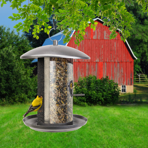 Rustic Farmhouse Dual Mixed Seed Combination Feeder