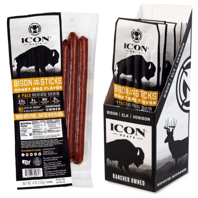 Midwest Distribution Icon Meast Bison Stick Honey BBQ