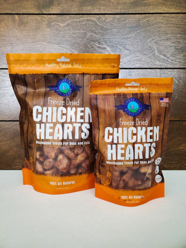 Shepherd Boy Farms Freeze-Dried Chicken Hearts Treats for Dogs and Cats