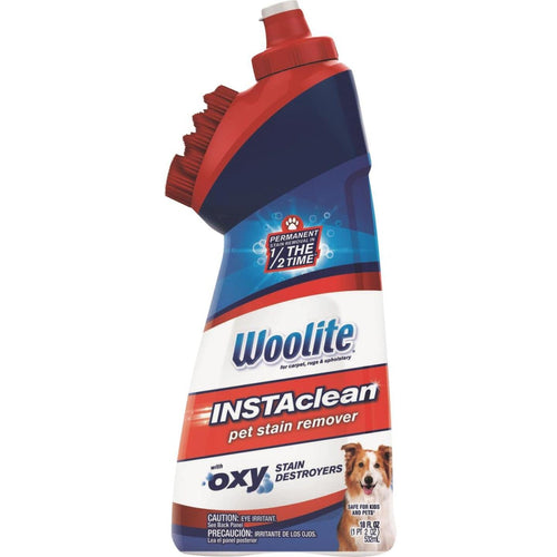 Woolite 18 Oz. INSTAclean Pet Stain Remover Oxy Stain Destroyers Formula with 2-In-1 Built-In Rinseable Brush