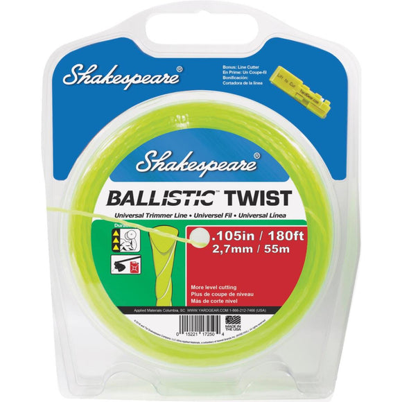 Shakespeare 0.105 In. x 180 Ft. Ballistic Twist Universal Trimmer Line