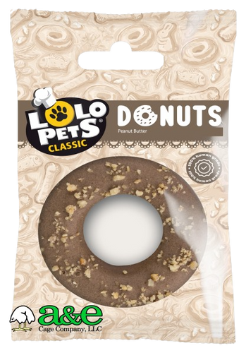 A & E Cages LoLo Pets Bakery Gourmet Peanut Butter Donut Dog Treats (4.97 Lbs)