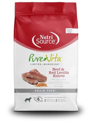 NutriSource® PureVita™ Limited Ingredient Beef & Red Lentils Entrée Dog Food