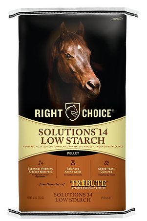 Right Choice Feeds Solutions 14 Low Starch Pellet Horse Feed