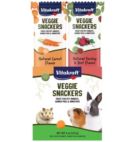 Vitakraft Veggie Snackers Carrot & Parsley Beet for Rabbit Guinea Pig and Hamster