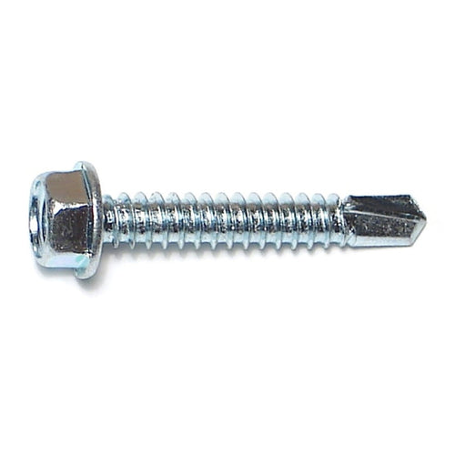 Monster Fastener Zinc Plated Steel Hex Washer Head Self-Drilling Screws