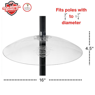 Nature's Way Squirrel Shield Dual-Mount Transparent 16 Squirrel Baffle
