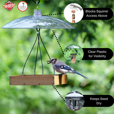Nature's Way Squirrel Shield Dual-Mount Transparent 16 Squirrel Baffle