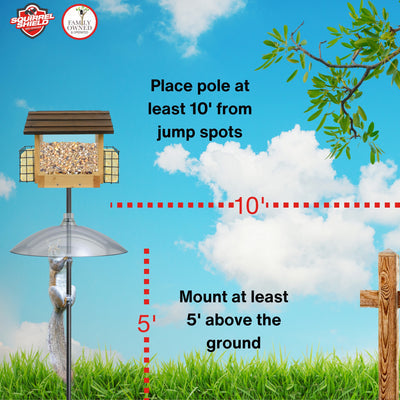 Nature's Way Squirrel Shield Dual-Mount Transparent 16 Squirrel Baffle