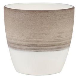 Planter, Indoor, Espresso Cream Ceramic, 6.25 x 5.5-In.