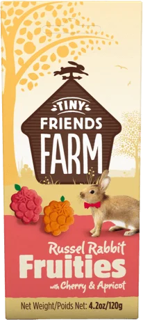 Supreme Petfoods Tiny Friends Russel Rabbit Fruities with Cherry and Apricot Treats for Small Animal