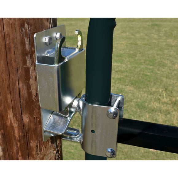 PATRIOT LOCKABLE GATE LATCH 2WAY (1 5/8-2 INCH, GREY)