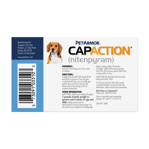 Petarmor Capaction Fast-Acting Oral Flea Treatment for Medium & Large Dogs