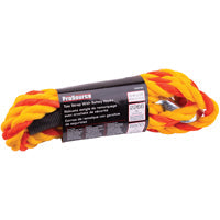 ProSource Tow Rope, 3/4 in Dia, 14 ft L, Spring Hook End, 2266 lb Working Load, Polypropylen