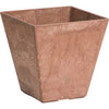 Ella Water-Minder Planter, Plastic, Ella, Rust Square, Indoor/Outdoor, 8-In. Sq.