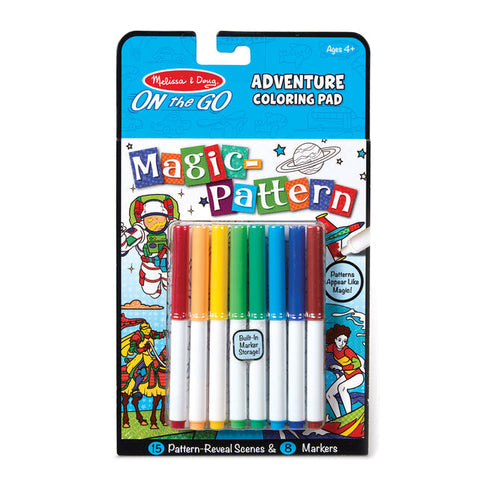 Melissa & Doug Magic-Pattern – Adventure Coloring Pad - On the Go Travel Activity