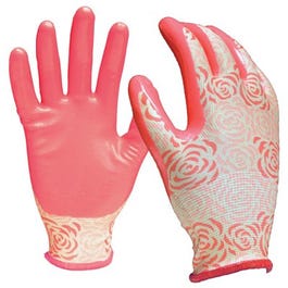 Garden Gloves, Nitrile-Coated, Women's Large