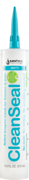 Sashco 6 Oz CleanSeal Active Enzyme Adhesive Caulk, White