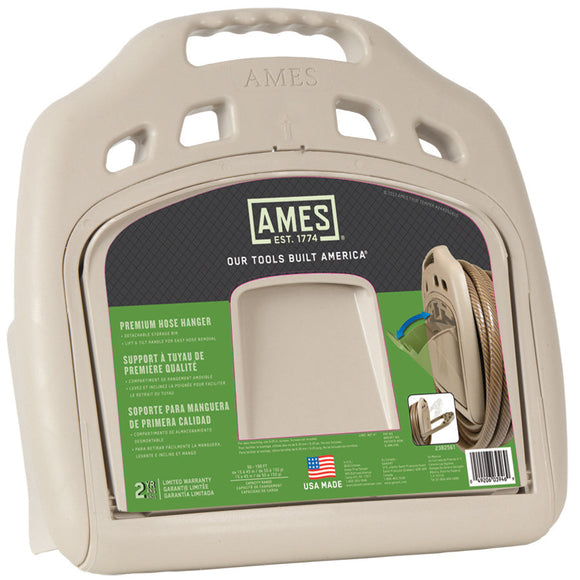 Ames 150′ Wall Mount Poly Hose Hanger With Storage Bin