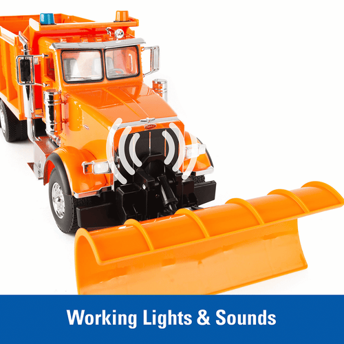 Tomy ERTL Big Farm Lights & Sounds Peterbilt 1:16 Scale Model 367 Truck with Snow Plow