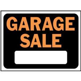 "Garage Sale" Sign, Plastic, 9 x 12-In.