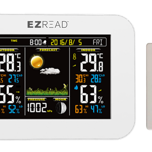 Headwind EZREAD® Full Color Weather Station & Moon Cycles (7x5