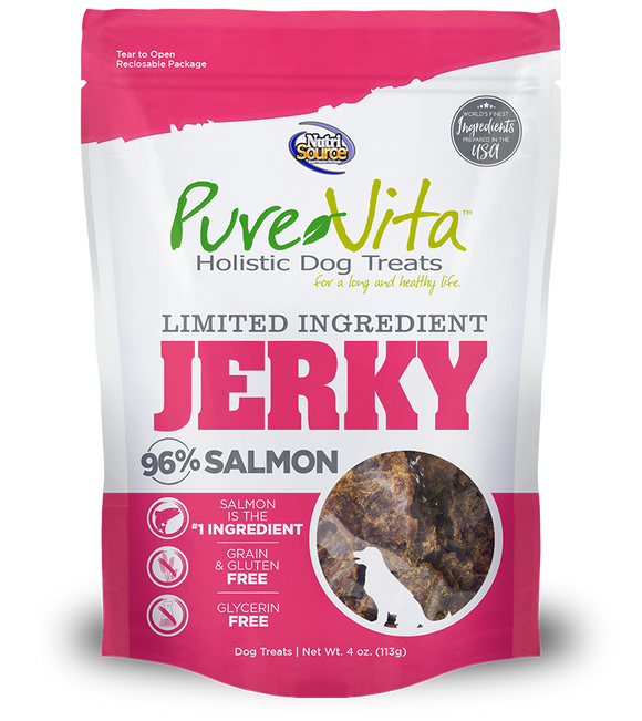 NutriSource® PureVita™ Limited Ingredient 96% Jerky Holistic Dog Treats Salmon