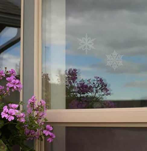 Window Alert Snowflake Window Decal And Deterrent For Birds (4 Decals per Envelope)